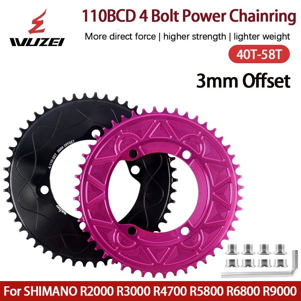 Bcd 110 Chainring ขนาด 40T - 58T เฟืองสำหรับ Shimano 105 R7000, Ultegra R8000, และ Dura-Ace 9100