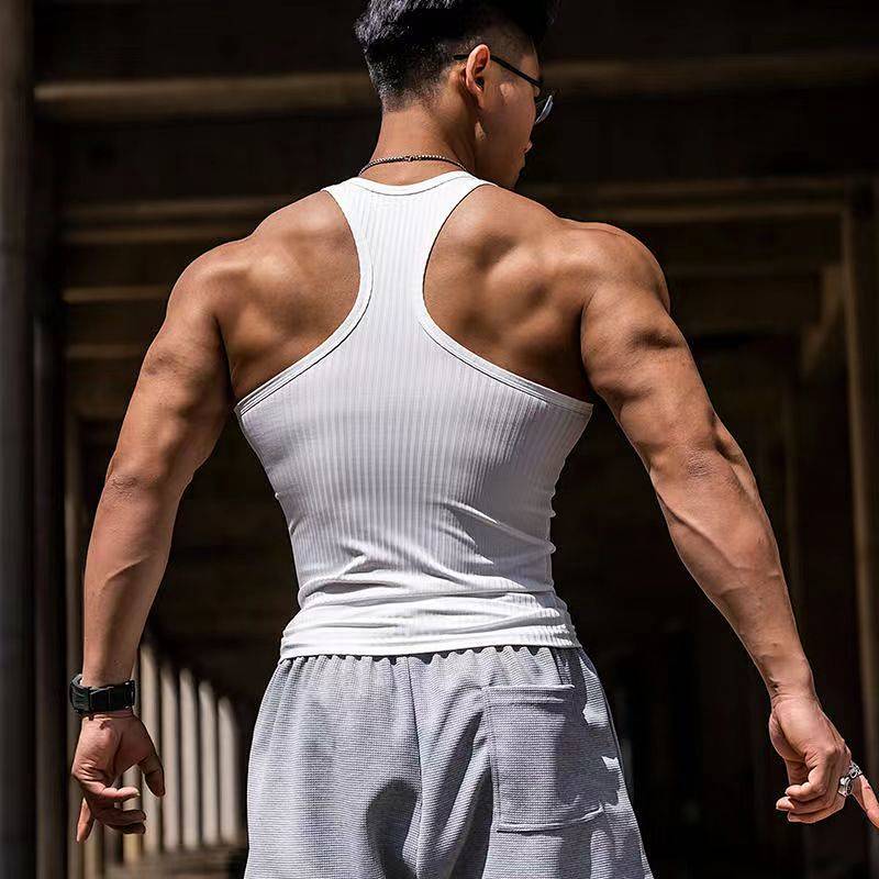 American Threaded Tight Stretch Quick-Dry Vest Slim Fit Fitness Waistcoat Exercise Sleeveless Runnin