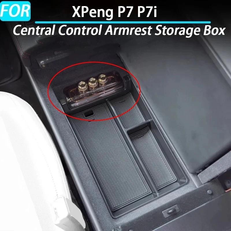 กล่องเก็บของที่เท้าแขนควบคุมกลางรถยนต์สําหรับ XPeng P7 P7i อุปกรณ์ตกแต่งภายใน 2023 2024