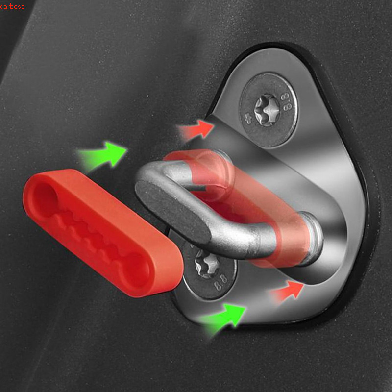 🔥แผ่นรองกันกระแทกซิลิโคนสำหรับประตูรถยนต์ แผ่นรองรับแรงกระแทก ฝาครอบล็อค ป้องกันเสียงรบกวน - รูปที่ 3