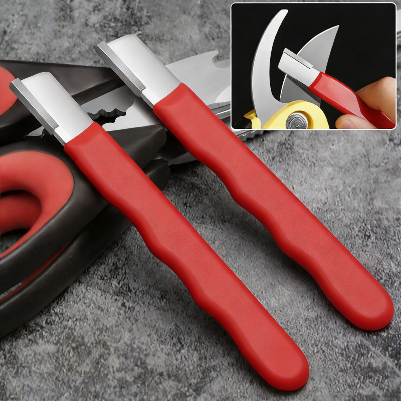 ZZ ✨COD✨เครื่องลับมีดครัวมืออาชีพ1ชิ้น-เหล็กทังสเตนด้วยหินลับเซรามิกเพชรสําหรับใบมีดทั้งหมดรวมกรรไกรทําสวนที่จับกันลื่น - รูปที่ 2