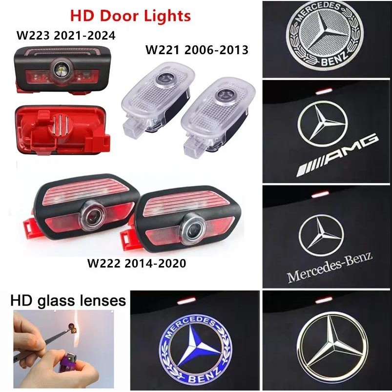 HD LED รถ Doo Projection ยินดีต้อนรับโคมไฟโลโก้สําหรับ Mercedes Benz Maybach S Class W221 W222 W223 