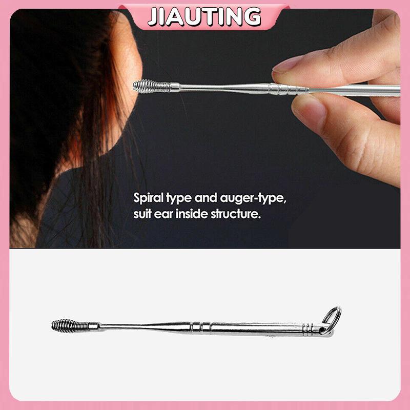 JIAUTING เกลียวนวดหู Pi 360° เครื่องมือ Earpi สแตนเลสเกลียวแบบพกพาเกลียว JANAUTING