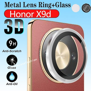ป้องกันหน้าจอสําหรับ Honor X9d X70 X9c 4G 5G 2026 ตําแหน่งโลหะกล้องกลับเลนส์ Protector กระจกนิรภัยป้องกัน Anti Scratch แหวนฟิล์มฝาครอบ