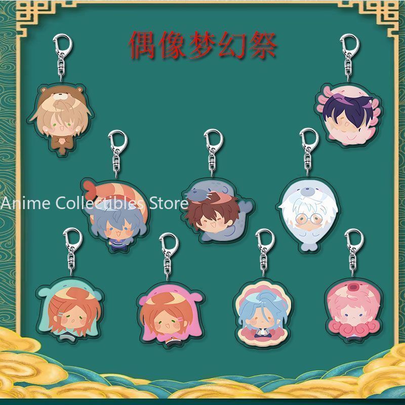 อะนิเมะ Ensemble ดาว Sakuma Ritsu Tenshouin Eichi พวงกุญแจอะคริลิคพวงกุญแจกระเป๋าเป้สะพายหลังจี้เครื