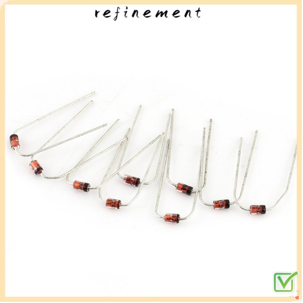 REFINEMENT 200PCS ชุดอิเล็กทรอนิกส์, 1W 10 ค่า Zener Diode Assortment, กล่องเก็บแบบพกพา 1N4738 ~ 1N4
