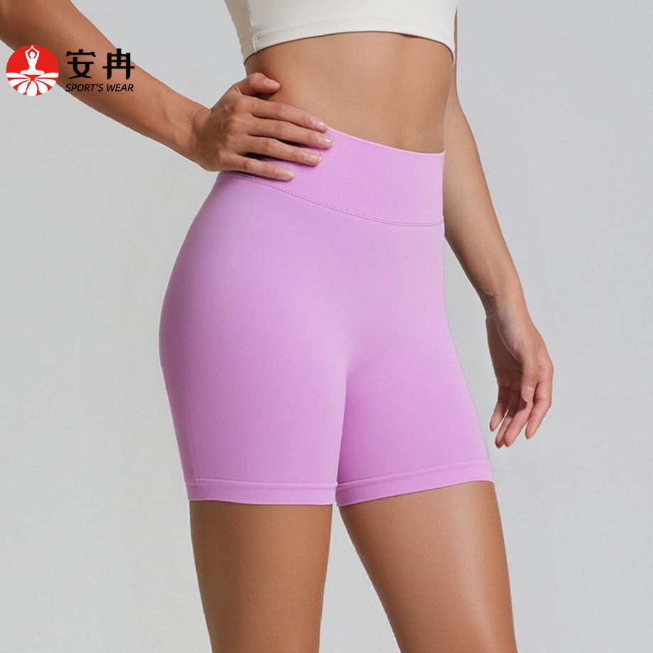 【Anran】[Only pants]กางเกงขาสั้น เอวสูง รัดรูป สําหรับใส่ออกกําลังกาย เล่นโยคะ วิ่ง ฟิตเนส