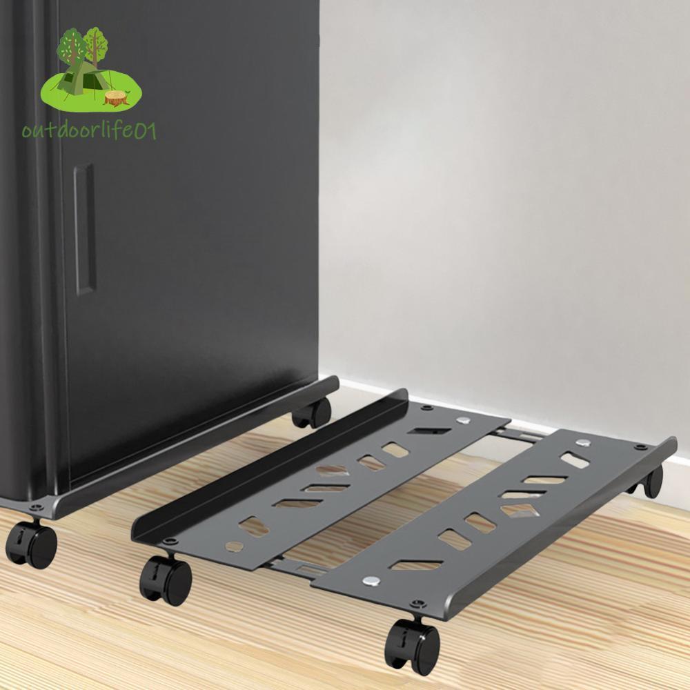 Mobile CPU Stand with Rolling Caster Wheel Adjustable Heavy-Duty PC Tower Stand Steel PC Floor Cart 