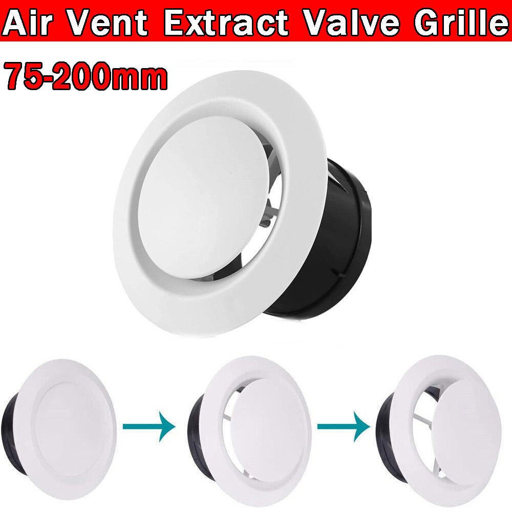 4-8in รอบ Vent ฝาครอบท่อระบายอากาศภายนอก Air Vent สารสกัดจากวาล์ว Grille รอบท่อระบายอากาศ