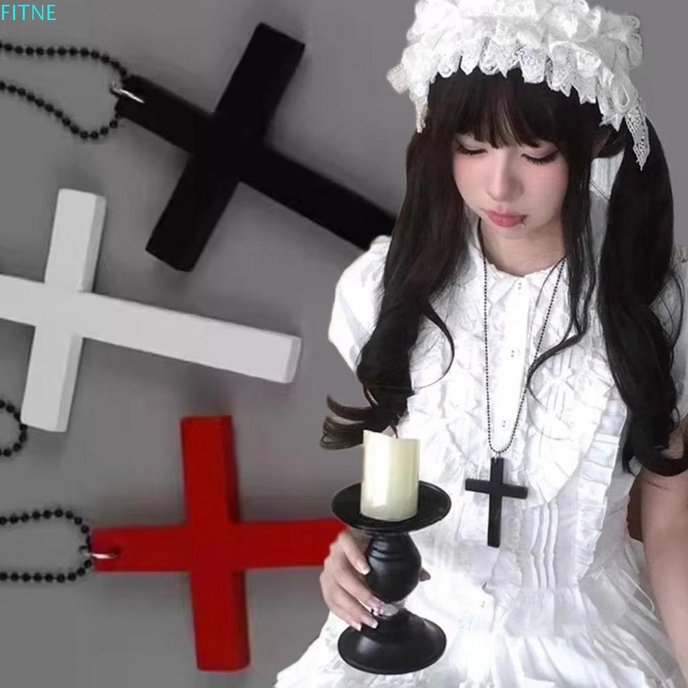 จี้.Cross.Y2K.Punk.Gothic | สร้อยคอกลม.Y2K.Charms.Chain | เครื่องประดับสำหรับผู้หญิงและผู้ชาย