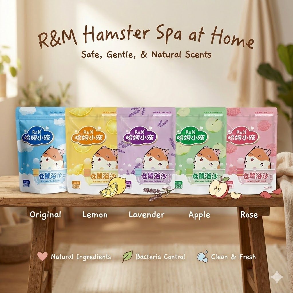 [Exonoya] ทรายอาบน้ำแฮมสเตอร์ (Hamster Bath Sand) สูตร R&M ขจัดความมัน ดับกลิ่นดีเยี่ยม (500g / 1kg)