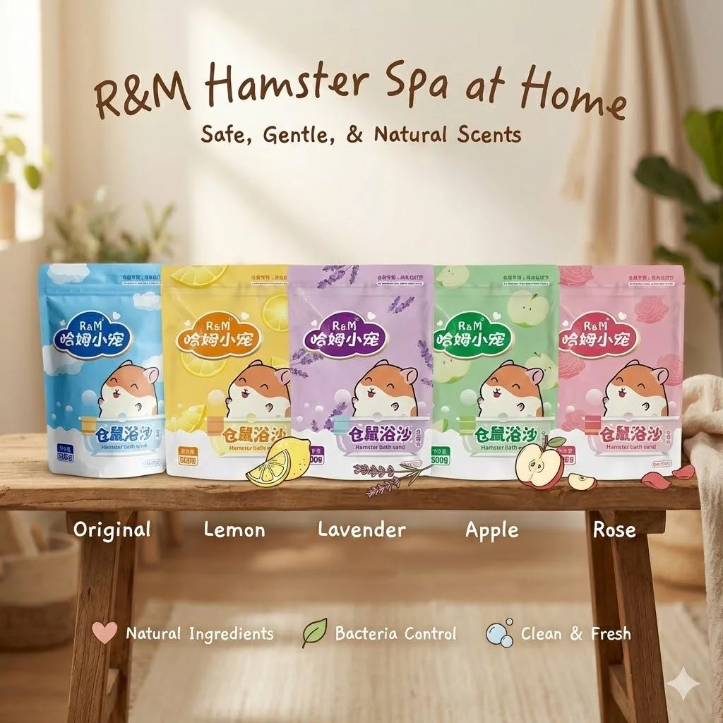 [Exonoya] ทรายอาบน้ำแฮมสเตอร์ (Hamster Bath Sand) สูตร R&M ขจัดความมัน ดับกลิ่นดีเยี่ยม (500g / 1kg)