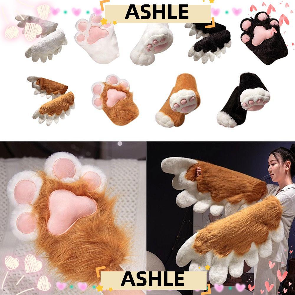 ASHLE 1แพ็ค Fursuitถุงมือ,ออกแบบน่ารักปุยวัสดุยักษ์สวมใส่ปีก,ของเล่นแมวสไตล์หมีมังงะแรงบันดาลใจรองเท้าสัตว์คอสเพลย์เหตุการณ์ – โปรปัง