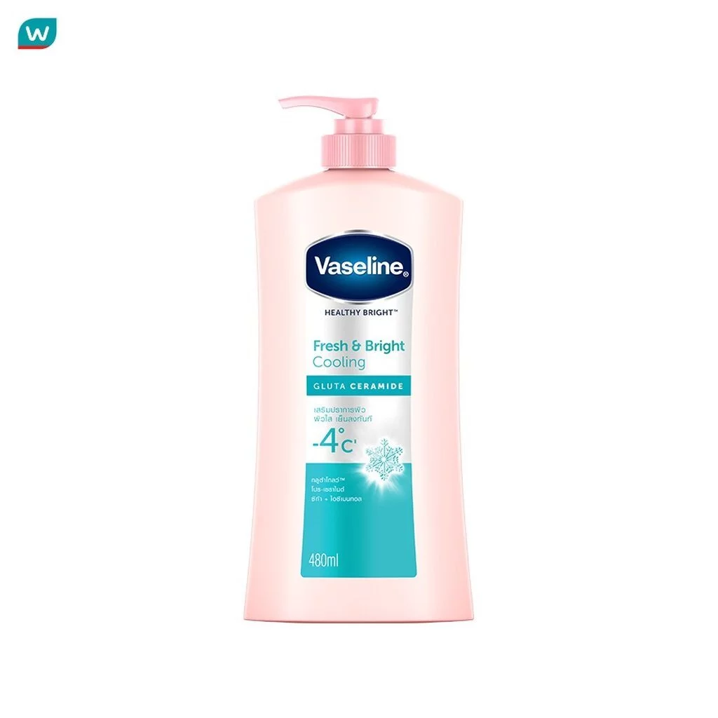 Vaseline วาสลีน เฮลธี้ ไบรท์ เฟรช แอนด์ ไบรท์ คูลลิ่ง กลูต้า เซราไมด์ 480 มล.