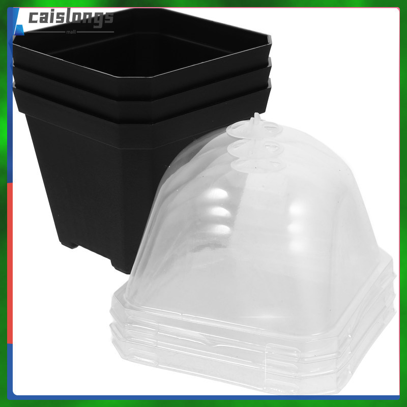 ภาชนะปลูกความชื้น Multi-use Nursery Garden Pot พืชในครัวเรือนที่มีการระบายน้ํา caislongs