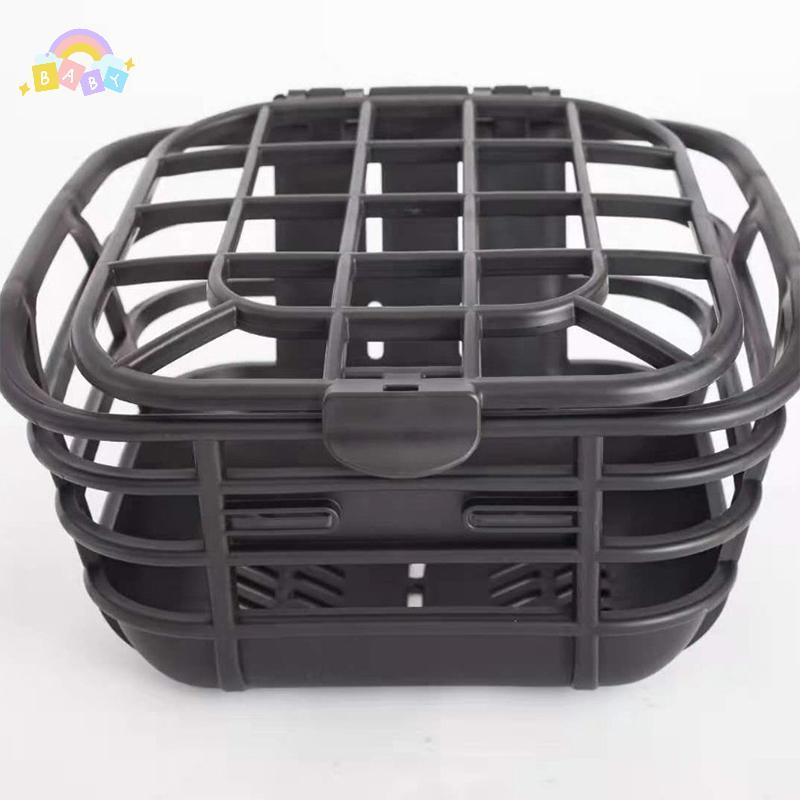 ตะกร้าหน้าจักรยานAnti Extrusion ขนาดใหญ่ พร้อมฝาปิด ส่วนประกอบถอดได้ ทำจากวัสดุPC เหมาะสำหรับจักรยานไฟฟ้า