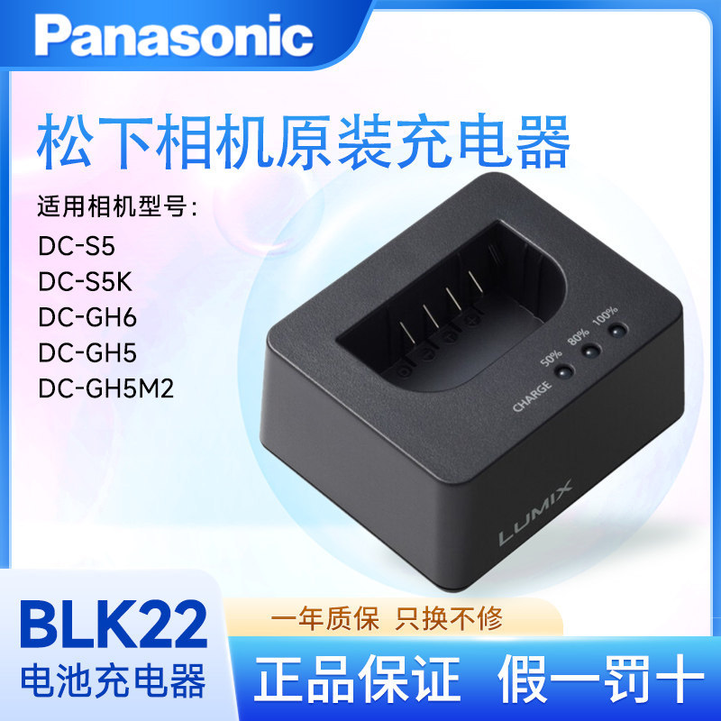 กล้อง Panasonic DVLC1005Y DMW-BLK22 เครื่องชาร์จแบตเตอรี่ DC-GH6GK GH7 S5 S5K S5M2X G9M2 GH5M2 S9 DC