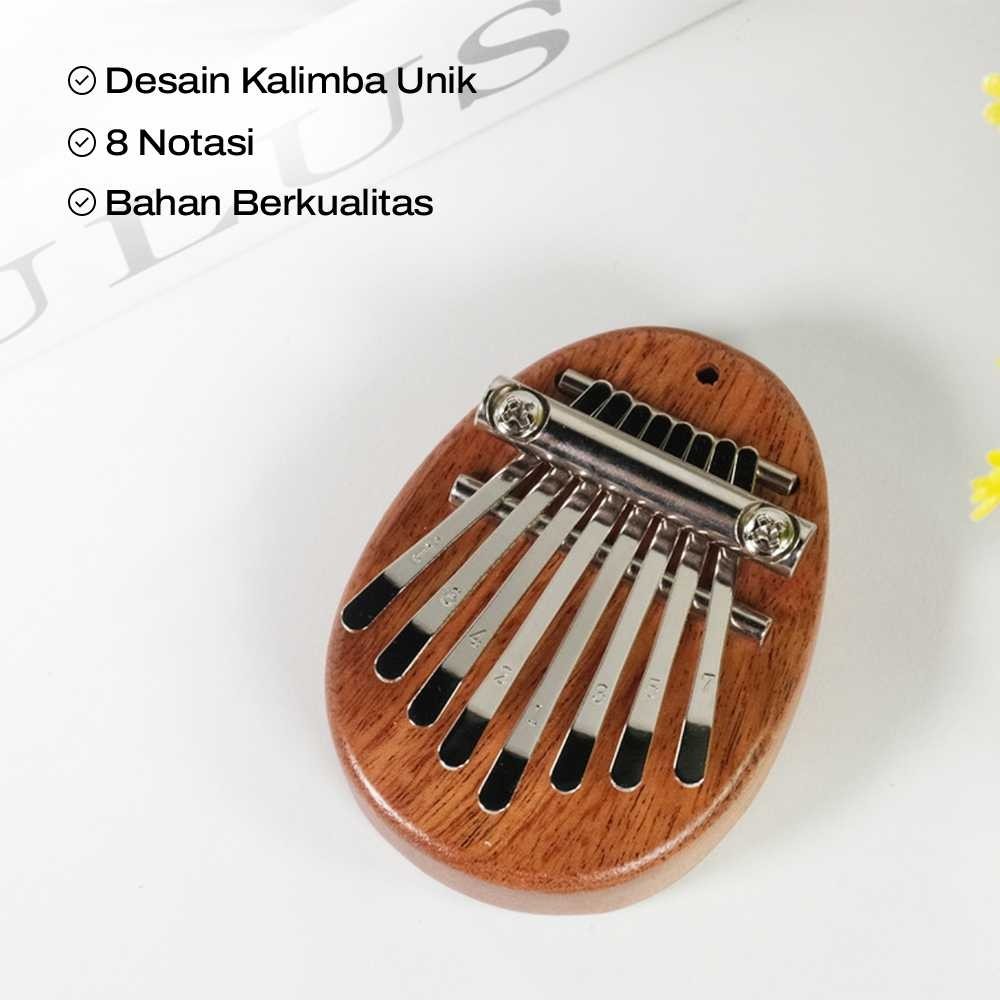 Domura Mini Kalimba Thumb Piano ของเล่นดนตรี 8 หมายเหตุเสียง - CK18