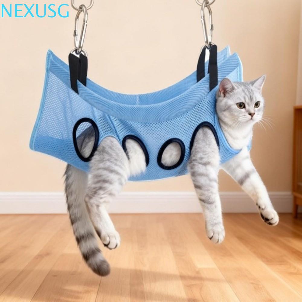 NEXUSG Pet Grooming Hammock, Anti-Scratch Support Frame Puppy Nail Clipping Holder, Professional ปรั