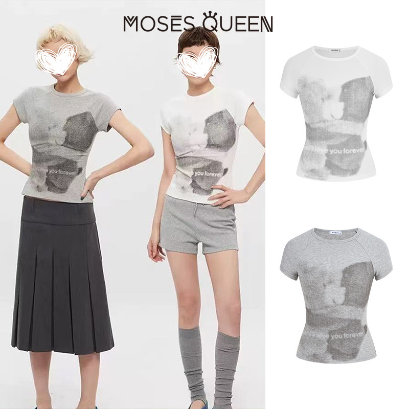 MOSESQUEEN ชุดลูกเรือผู้หญิงแขนยาว สไตล์ Elegant Tie-Dye และ Color Block ทำจากผ้านุ่ม คุณภาพสูงและราคาสมเหตุสมผล  #63567