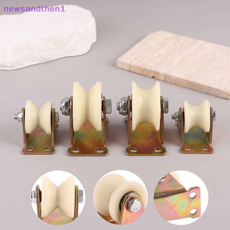 Newsandthen1 ไนลอน Grooved Roller Tra Pulley V/U ไนลอนพร้อมขาตั้ง 30 มม.50 มม.ประตู Grooved Heavy Du