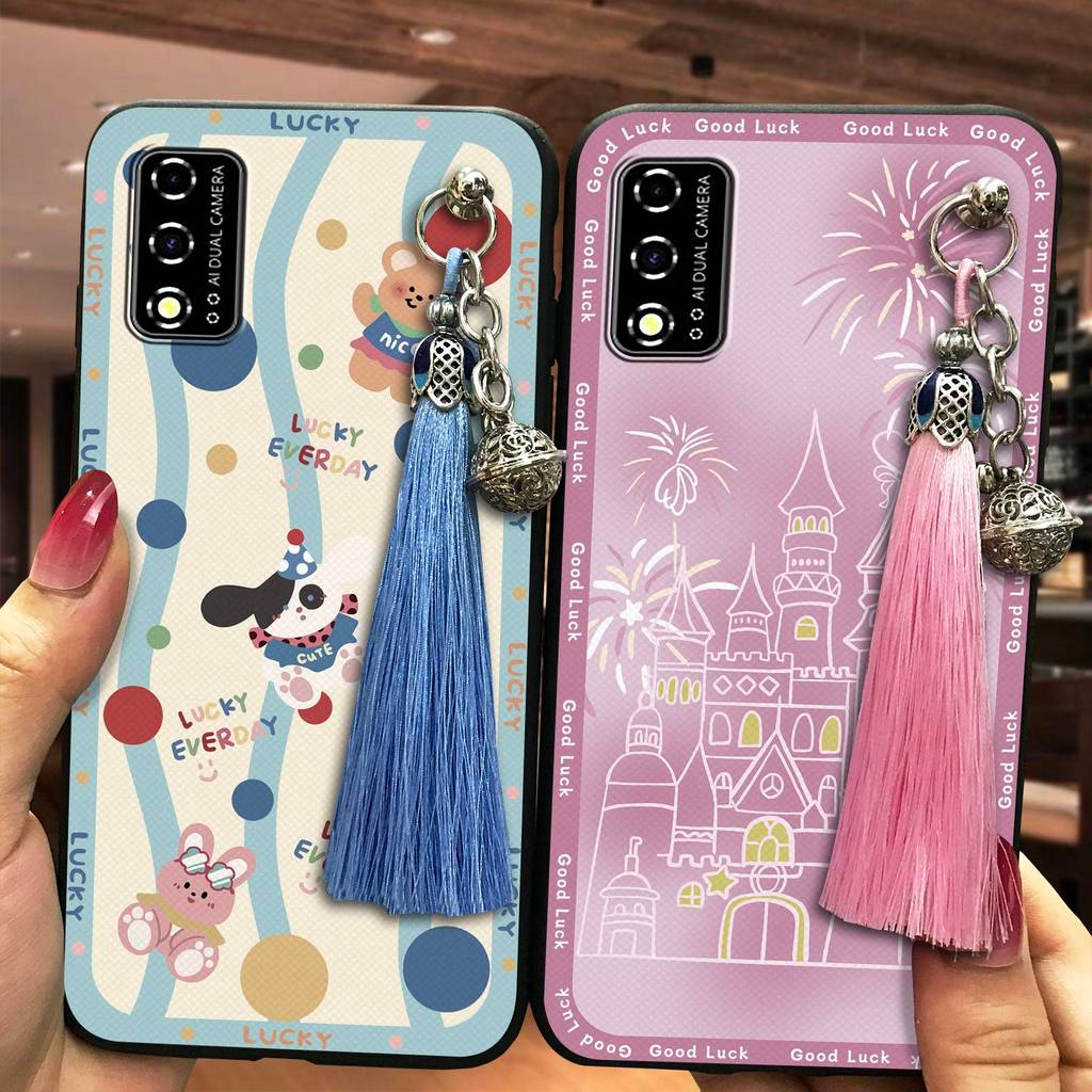 TCL พู่เบลล์เคสโทรศัพท์สําหรับTCL T-Mobile Revvl V 2021/V 4Gป้องกันกรณีน่ารักป้องกันฝุ่นAnti-KNOCKแฟ