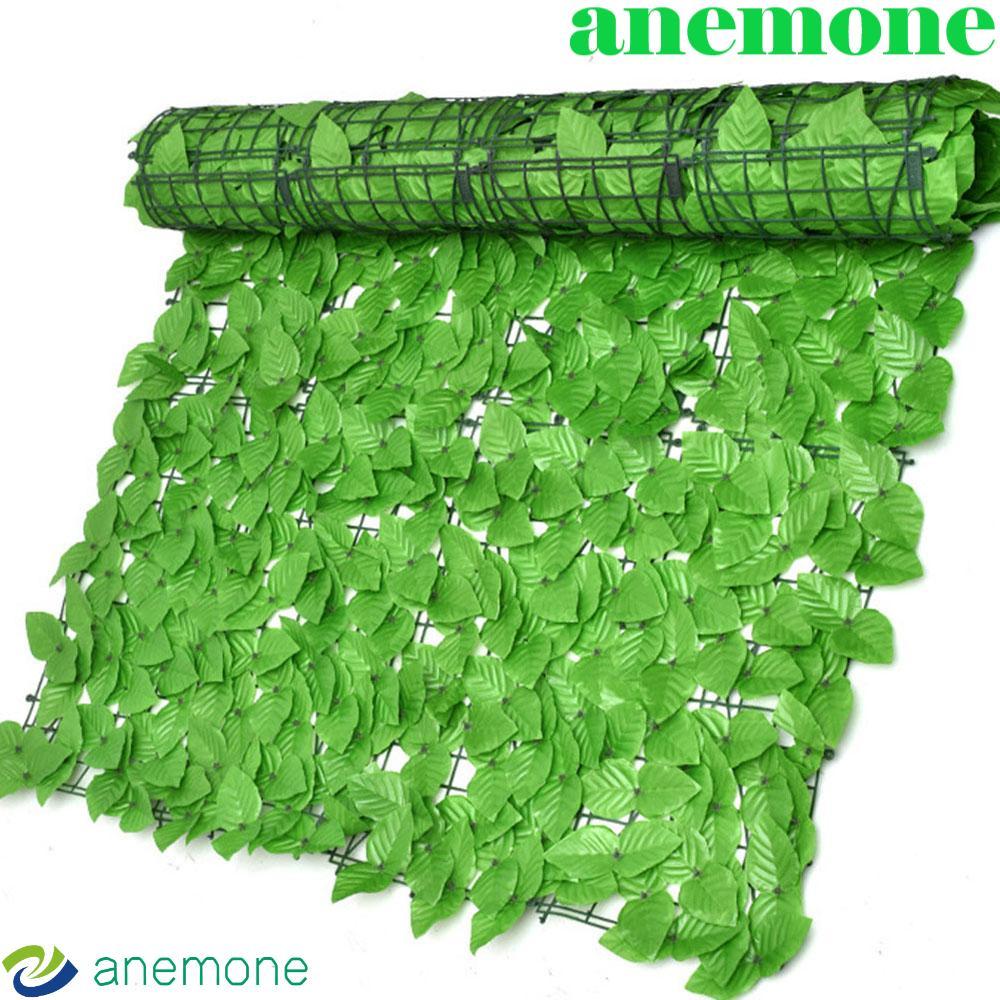 ANEMONE แผงหน้าจอความเป็นส่วนตัวใบเขียวประดิษฐ์ 0.5X1M รั้วระเบียงกลางแจ้ง Hedge