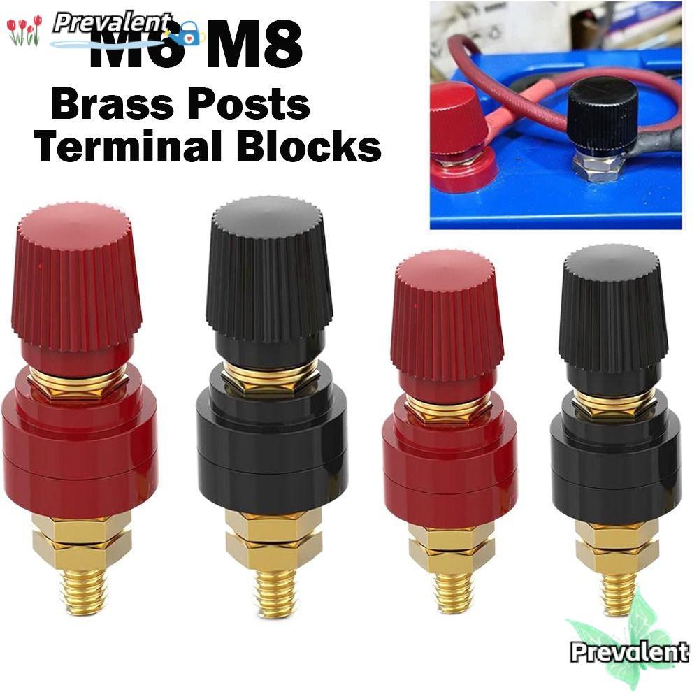 PREVALENT Binding Post Terminal, M6 M8 Red Black Posts Terminal Blocks, Terminals Brass Binding Post