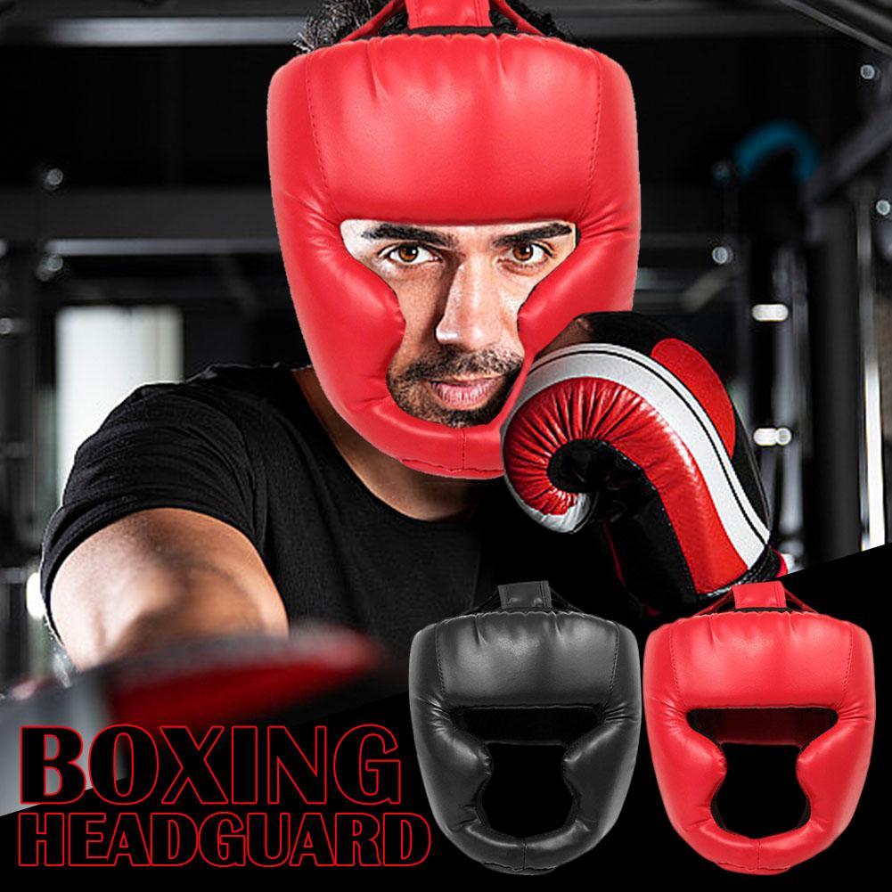 Ull-หุ้ม Pu Boxing Helmet Kids Adults Muay Thai Gym Taekwondo Head Training Boxing Headgear R2A8
