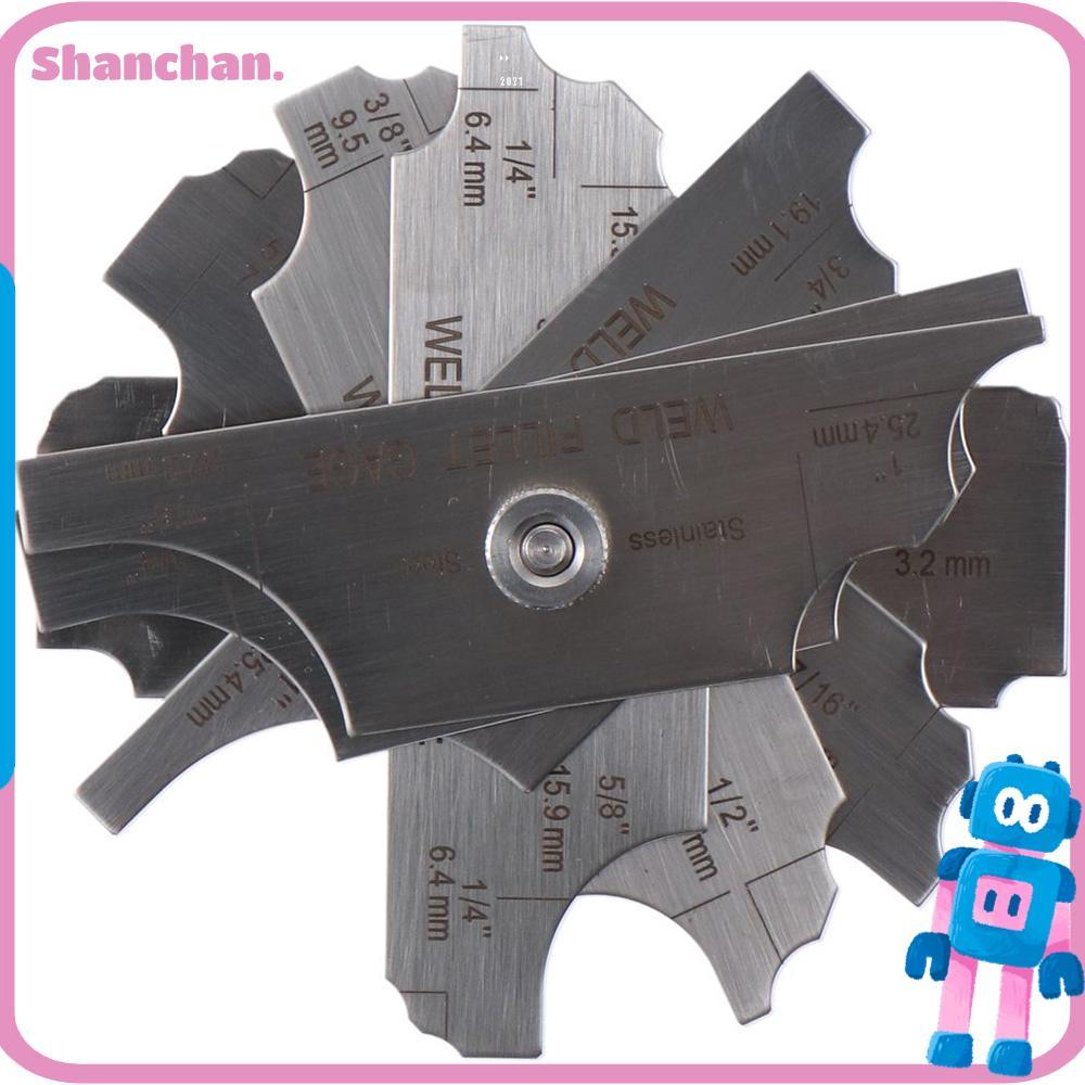 SHANCHAN 7PCS Weld Fillet Gages ชุด, โลหะ MG-11 เครื่องเชื่อม Ulnar 1/8-1 MM & นิ้วการทดสอบการตรวจสอ