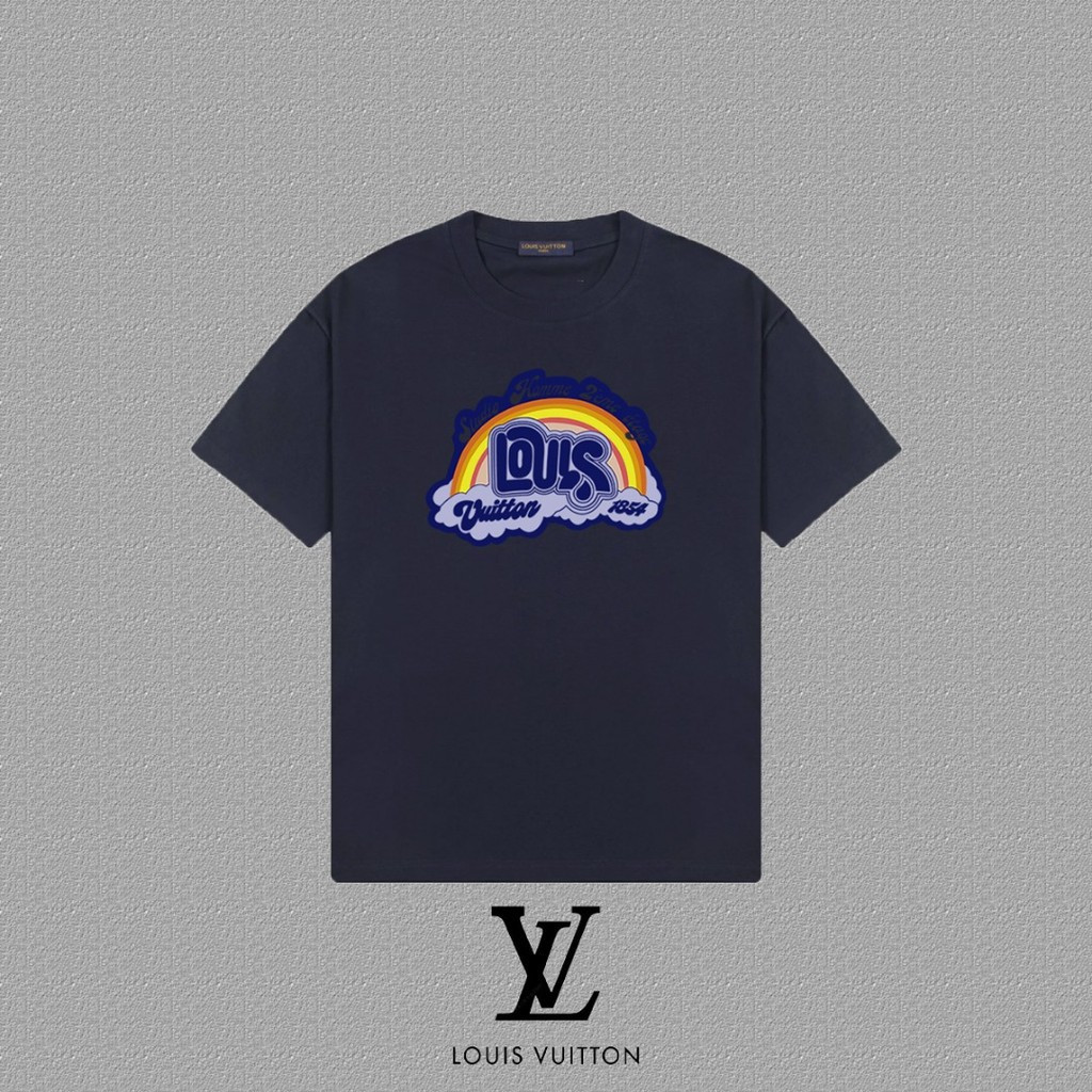 แอลแอลแอล#V2026星经典圆领短袖T恤男女款2025秋休闲大码logo印花印花T恤内搭正肩新款 D0JX