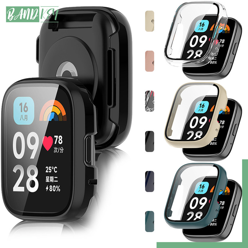 กรณีฟิล์มแก้วนิรภัย PC for Redmi Watch 3 Active / Redmi Watch 3 Lite ฝากกันชนหน้าจอป้องกันแข็ง for Redmi Watch 3 Active