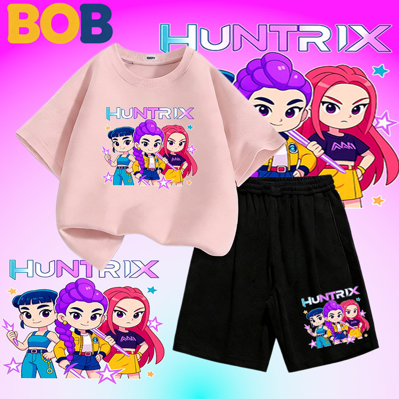 BOB [พร้อมส่ง]เสื้อผ้าเด็กผู้ชายชุดสวย KPOP Hunter Girl ผ้าคอตตอนผสม ทรงหลวม ไม่ยับ ใส่ได้ทุกวัน แฟชั่นเด็กชายนิยมมาก#21 ราคา ถูกที่สุด ดีลบีเคเค แกลเลอรีภาพที่ 6