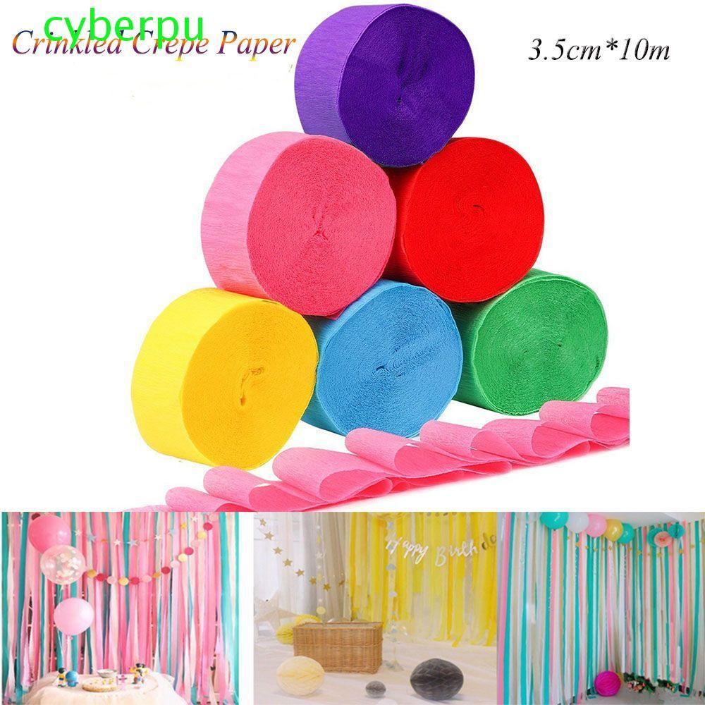 CYBERPULSE Crepe Paper Paintage Wrapping Handmade Birthday Party DIY Crinkled Papers