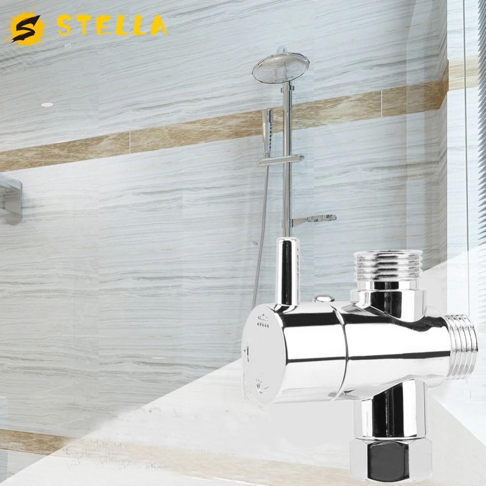 STELLA 3 Way Switch Faucet Valve, G1/2 ฟังก์ชั่น 3 Way Shower Head Diverter Valve, อุปกรณ์ห้องน้ํา T
