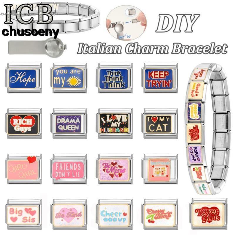 ฐานอักษร และ charm ดอกไม้ผีเสื้อ โมดูลสร้อยข้อมือ DIY แบบเรโทร