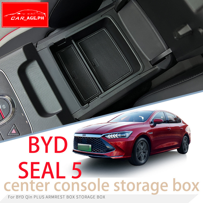 BYD SEAL 5 DM-i กล่องเก็บของในรถยนต์ อุปกรณ์เสริม BYD SEAL 5 กล่องเก็บของคอนโซลกลางรถ