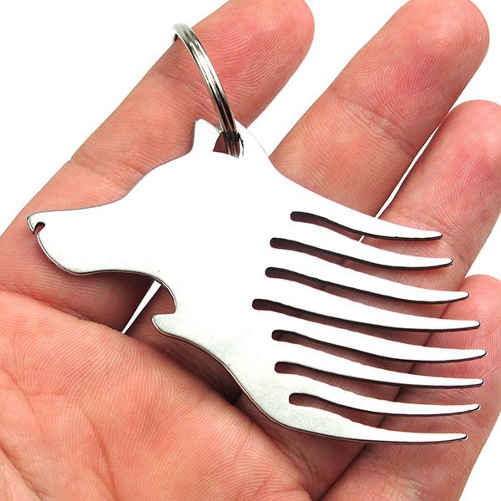 Ice Wolf Tactical Outdoor Multifunctional Keychain Wolf Head Mini Tool