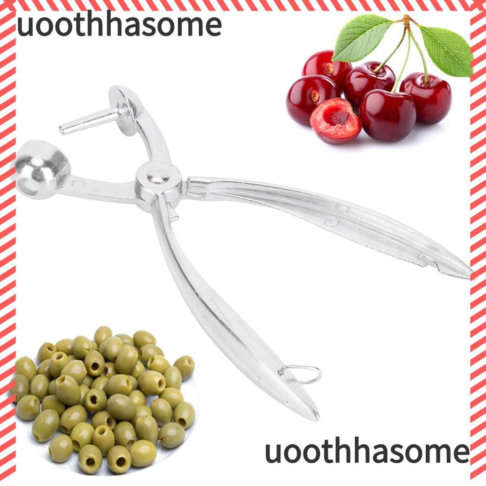 UOOTHASOME Cherry Pitter, Ergonomic Handle Aluminium Alloy Fruit Pit Remover, Picker Tool 7.1in Heav