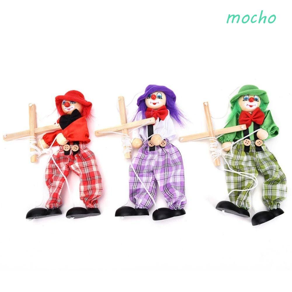 MOCHO Pull String Puppet Handmade Joint กิจกรรมสําหรับปีใหม่ของขวัญเด็กของเล่นเด็ก Vintage Puppet