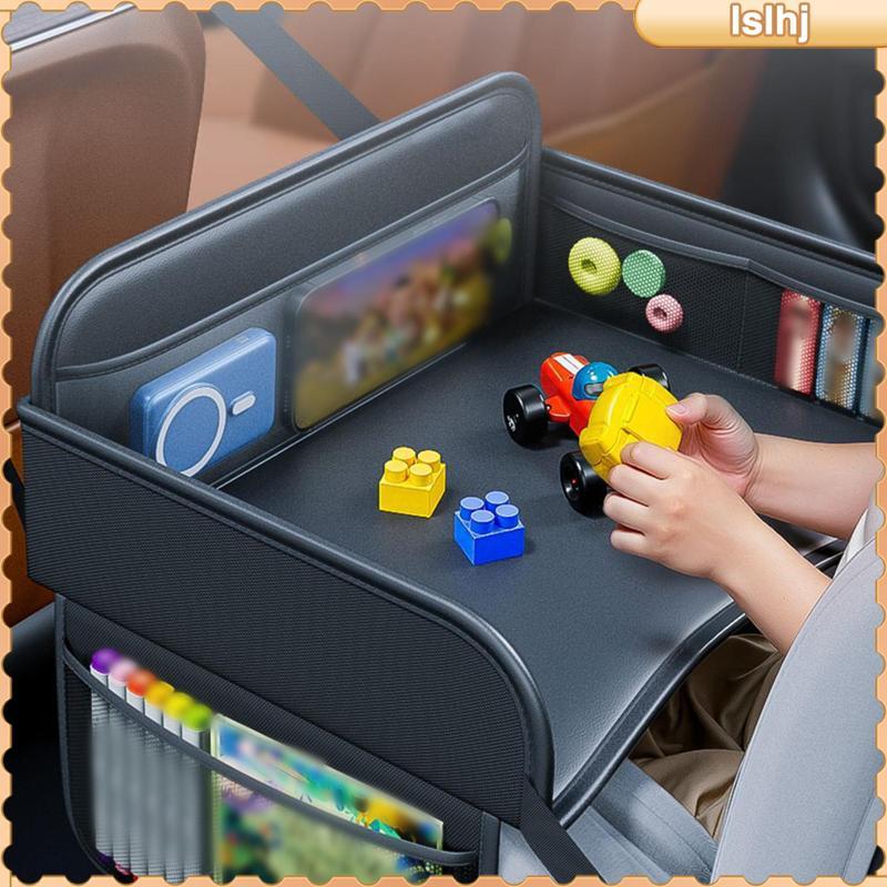 [Lslhj] ถาดเดินทางสําหรับเด็กสําหรับคาร์ซีท กันน้ํา PVC ออแกไนเซอร์ตั้งโต๊ะ