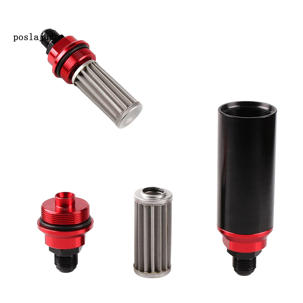 [poslajudo] 100 Micron Fuel Filter Inline Fuel Filter Aluminium Racing Fuel Filter 44mm/50mm with An
