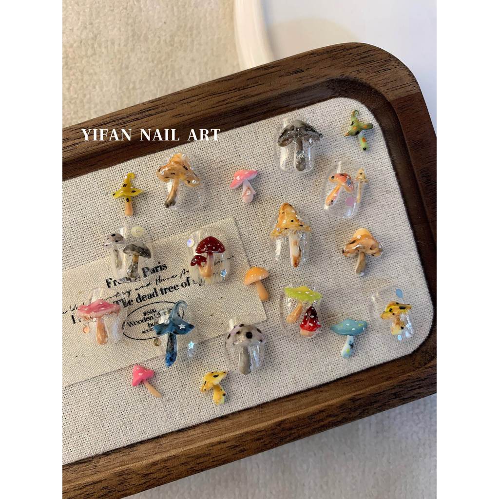 YIFNAIL [Magic Mushroom] ins Small Mushroom Nails อุปกรณ์ทําเล็บเห็ดพิษน้อยน่ารัก N99