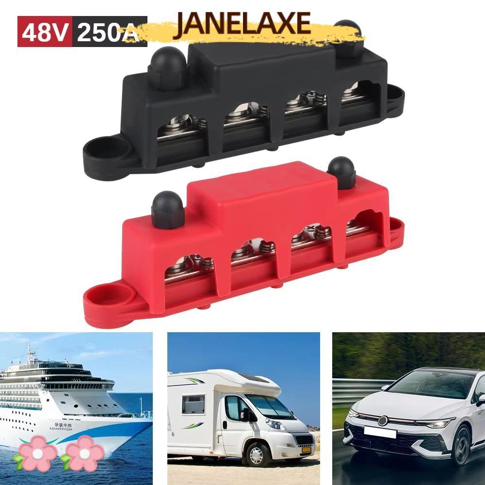 JANELAXE932JN Electro Junction, 5/16 "3/8" Studs M8 M10 Power Distribution Block, ทนทาน 4 วิธี 48V 2