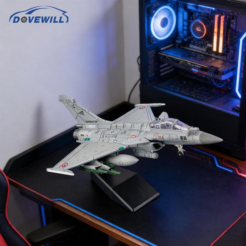[Dovewill] 1:72 French Fighter Jet Model Attack Fighter Model for Bookshelf Bar Bedroom