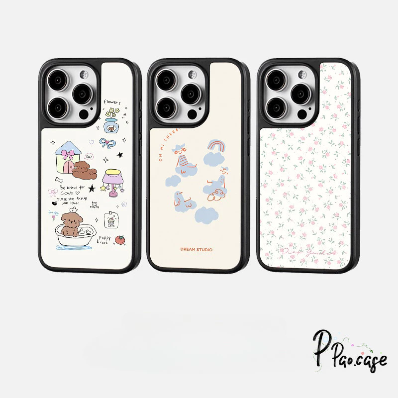 เคสไอโฟน11 17 15เคสอะคริลิค ลายหมีดอกไม้รุ้งน่ารักฮิต สำหรับ IPhone 17 16 11 16E 13 15 12 Pro Max 17 16 Plus 16 15 Pro