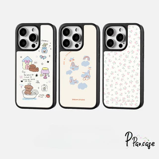 เคสไอโฟน11 17 15เคสอะคริลิค ลายหมีดอกไม้รุ้งน่ารักฮิต สำหรับ IPhone 17 16 11 16E 13 15 12 Pro Max 17 16 Plus 16 15 Pro