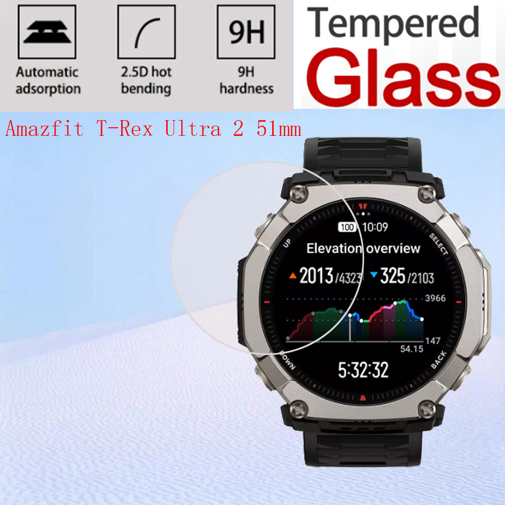 Amazfit T-Rex Ultra 2 51 มม.แก้วSmartwatchฟิล์มป้องกันสําหรับAmazfit T-Rex Ultra2 51 มม.สมาร์ทนาฬิกา