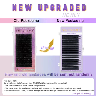 【💖จัดส่งภายใน 24 ชั่วโมง💖】ANJOSIRMA ใหม่ ขนตาปลอมธรรมชาติ 0.10/0.15/0.20C/D, ขนมิงค์เทียม นุ่ม 16 แถว