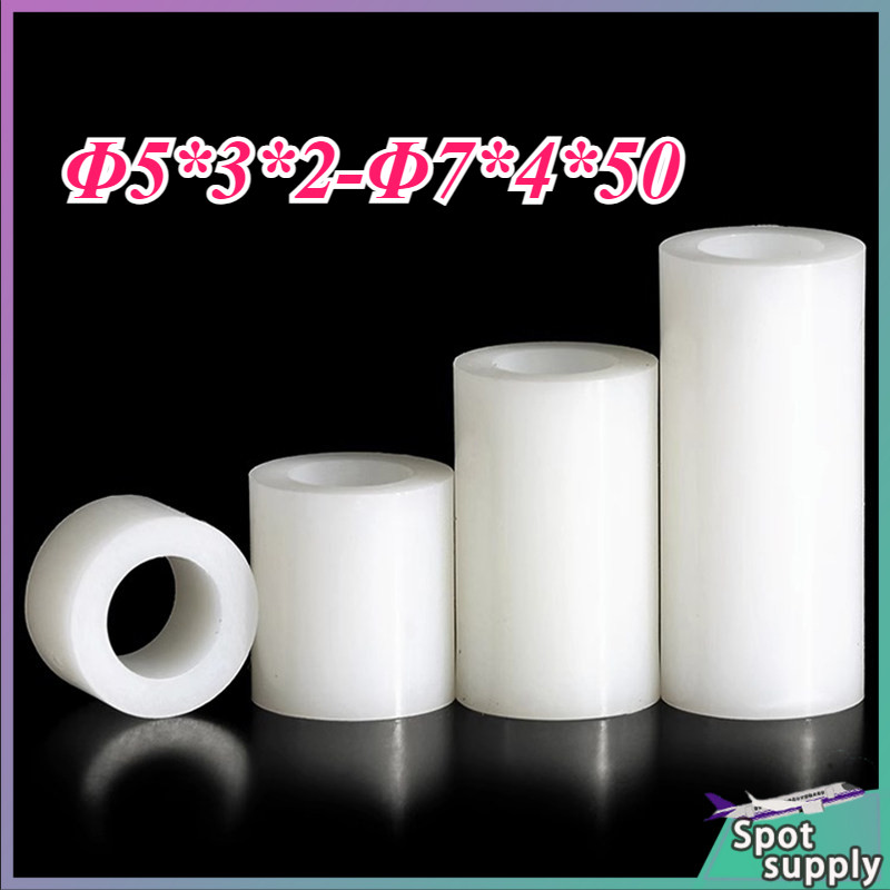 คอลัมน์แยก ABS สีขาว, คอลัมน์แยกฉนวน, คอลัมน์แผ่นพลาสติก 3mm4mm ผ่านคอลัมน์ปลอกไนลอน [HJ-L001]